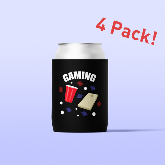 Fourth of July Beer Pong "Gaming" Beer Pong/ Corn Hole Koozie