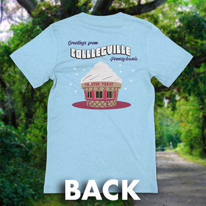 Vintage Styled "Greetings From Collegeville" 50/50 Blend Shirt