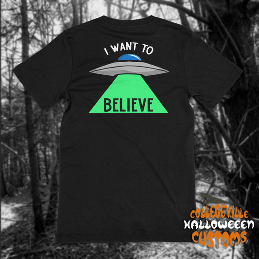 I WANT TO BELIEVE Premium Halloween Shirt