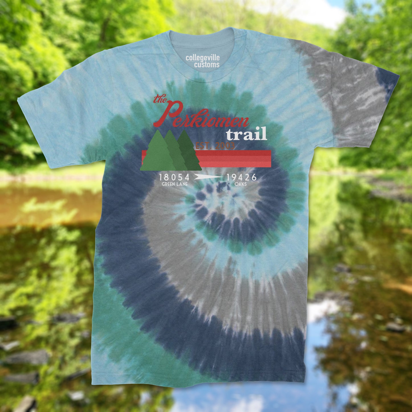 Perkiomen Trail Tye Dye Shirt Cotton