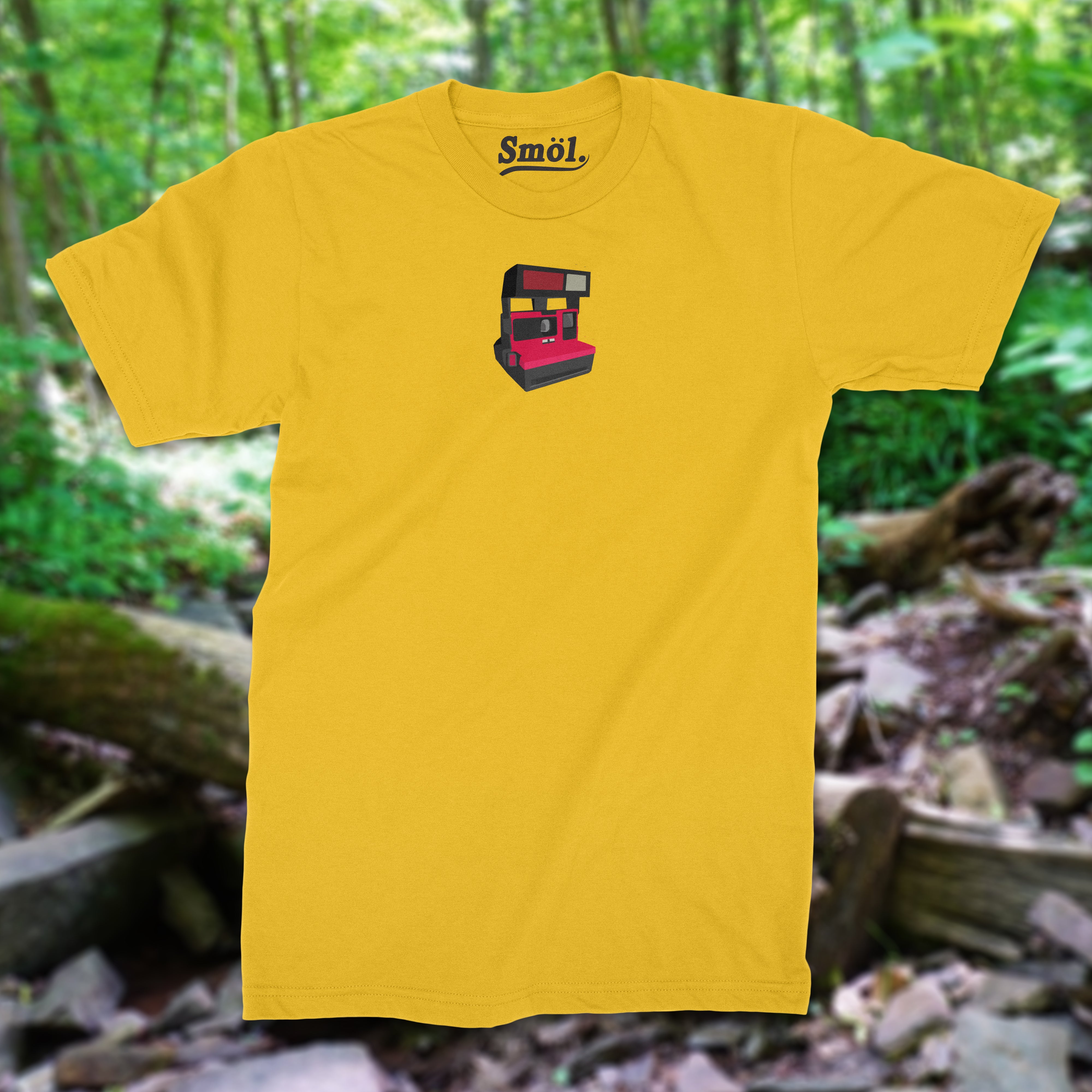 Yellow store polaroid shirt