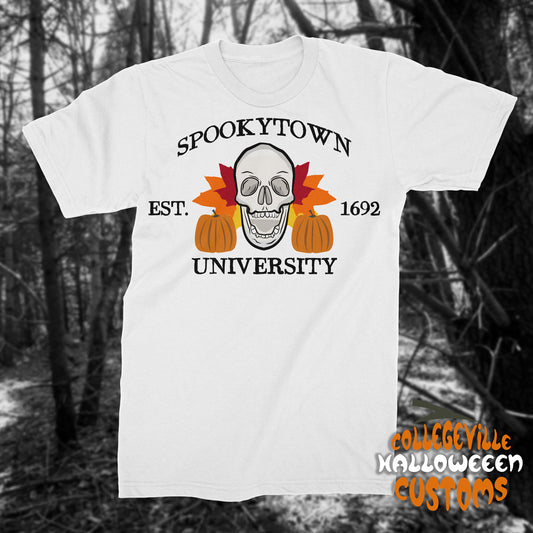 Spookytown University T Shirt Skull Variant