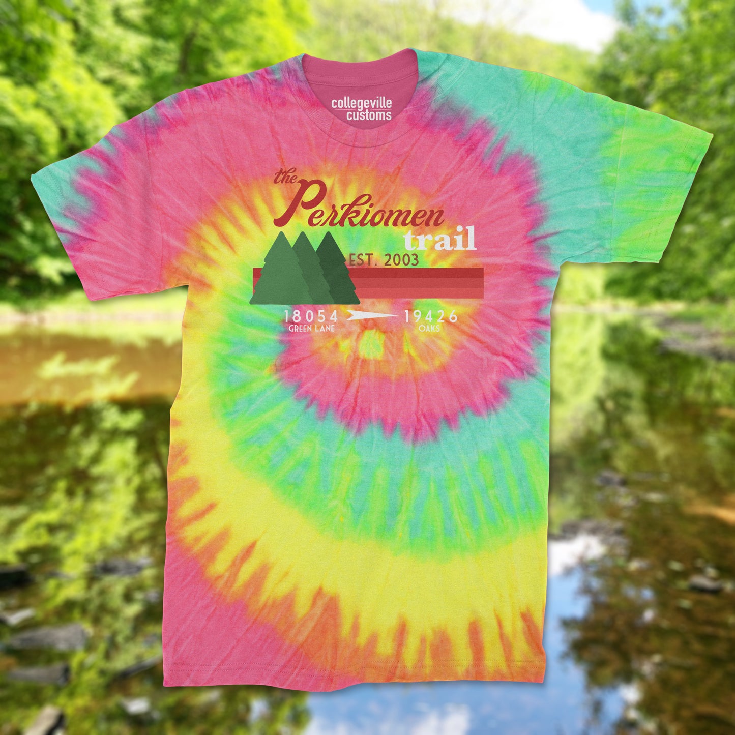 Perkiomen Trail Tye Dye Shirt Cotton