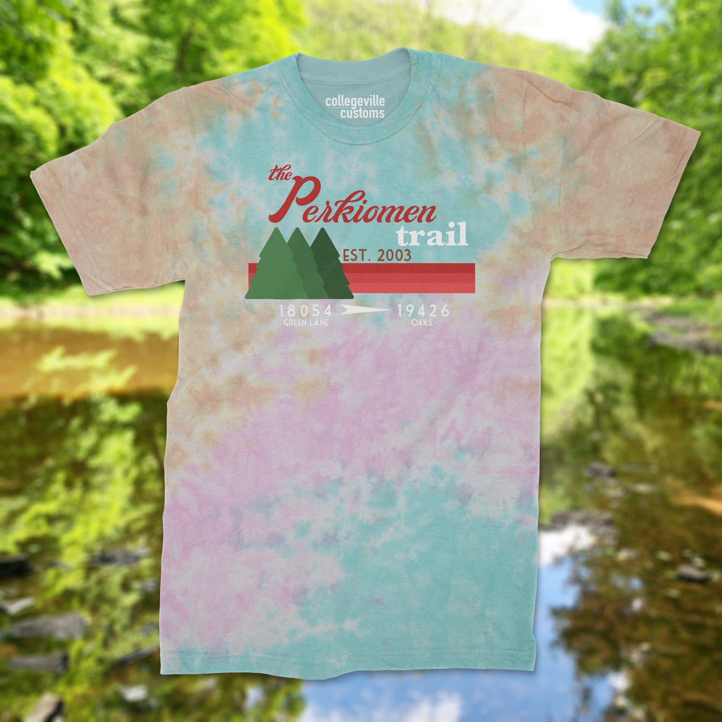 Perkiomen Trail Tye Dye Shirt Cotton